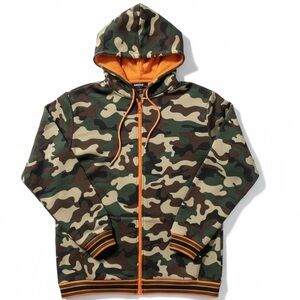 Men’s camo fleece hoodie size L